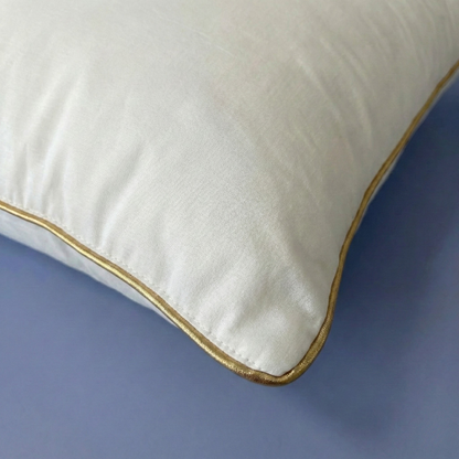 Oreiller Liseret doré 100% coton - Microfibre effet GEL - PREMIUM+