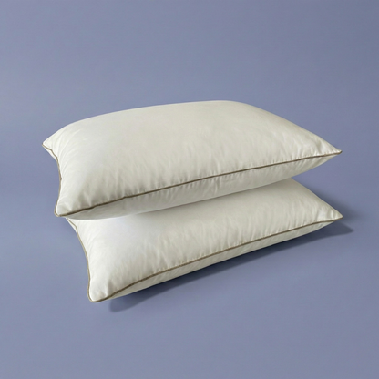 Oreiller Liseret doré 100% coton - Microfibre effet GEL - PREMIUM+