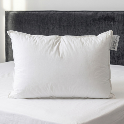 Oreiller hybride premium duvet naturel et nanofibres - Enveloppe 100% coton percale
