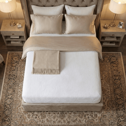 Housse de matelas intégrale zippée avec tissu bouclette 100% coton - BASIQUE
