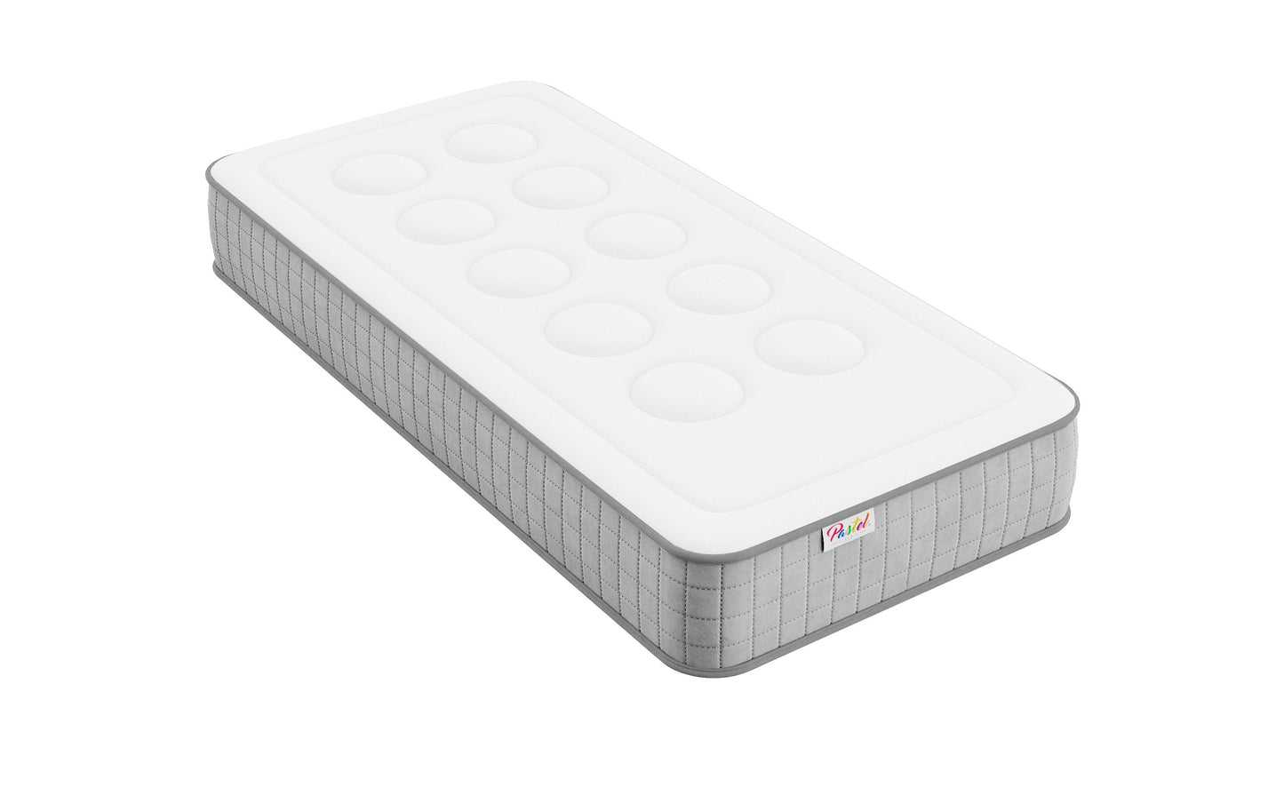 Matelas enfant mousse mémoire de forme - PASTEL KID GRIS 17 cm