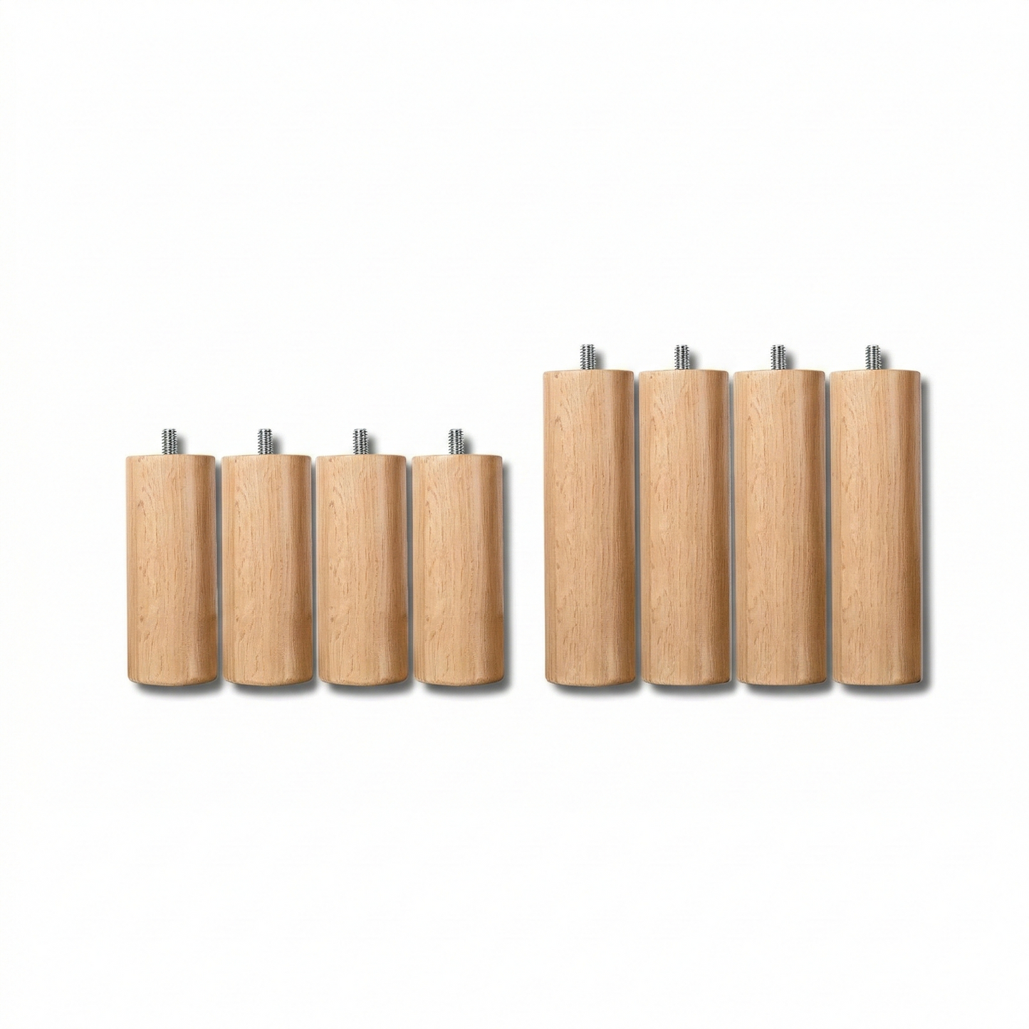 Pieds de lit bois - 25 ou 30 cm au choix - Lot de 4 ou 5