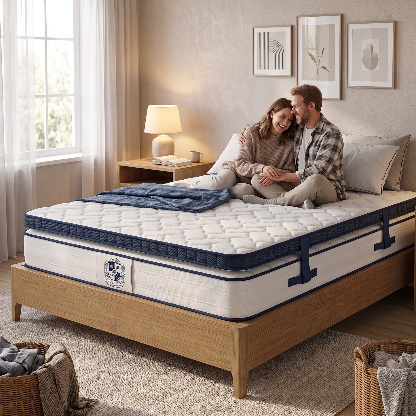 Matelas avec surmatelas réversible - UNION 25 cm