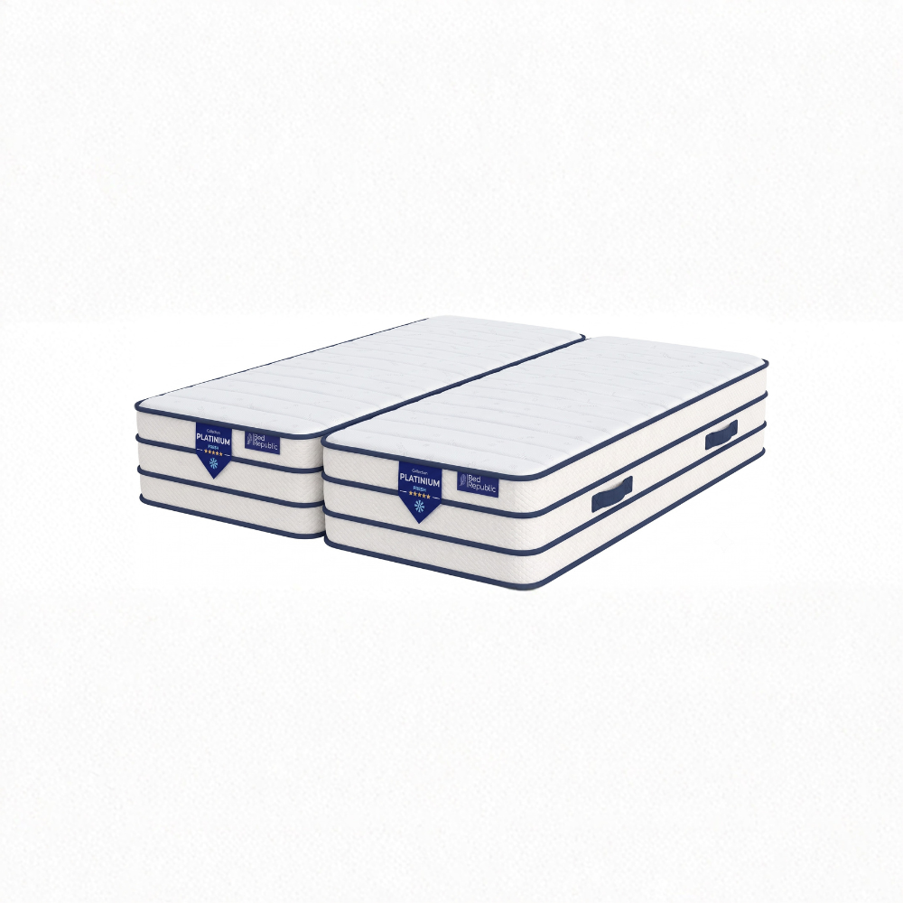 Pocket spring mattress with two sides: memory foam + summer side FRESH foam - BED PLATINIUM FRESH 29 cm