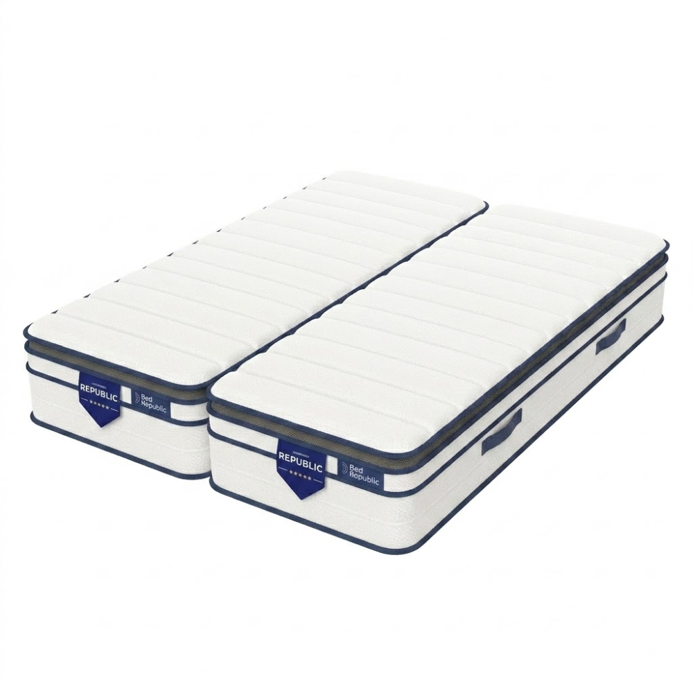 Matelas ressorts ensachés et mousse mémoire de forme HD avec surmatelas intégré - BED PLATINIUM PLUS 30 cm