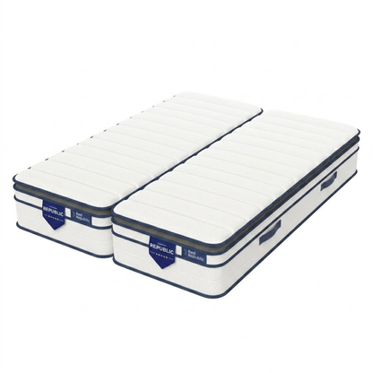 Matelas ressorts ensachés et mousse mémoire de forme HD avec surmatelas intégré - BED PLATINIUM PLUS 30 cm