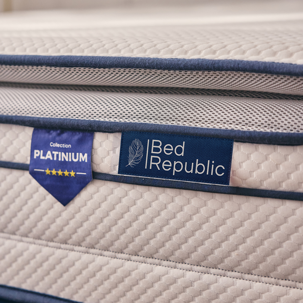 Matelas ressorts ensachés et mousse mémoire de forme HD avec surmatelas intégré - BED PLATINIUM PLUS 30 cm