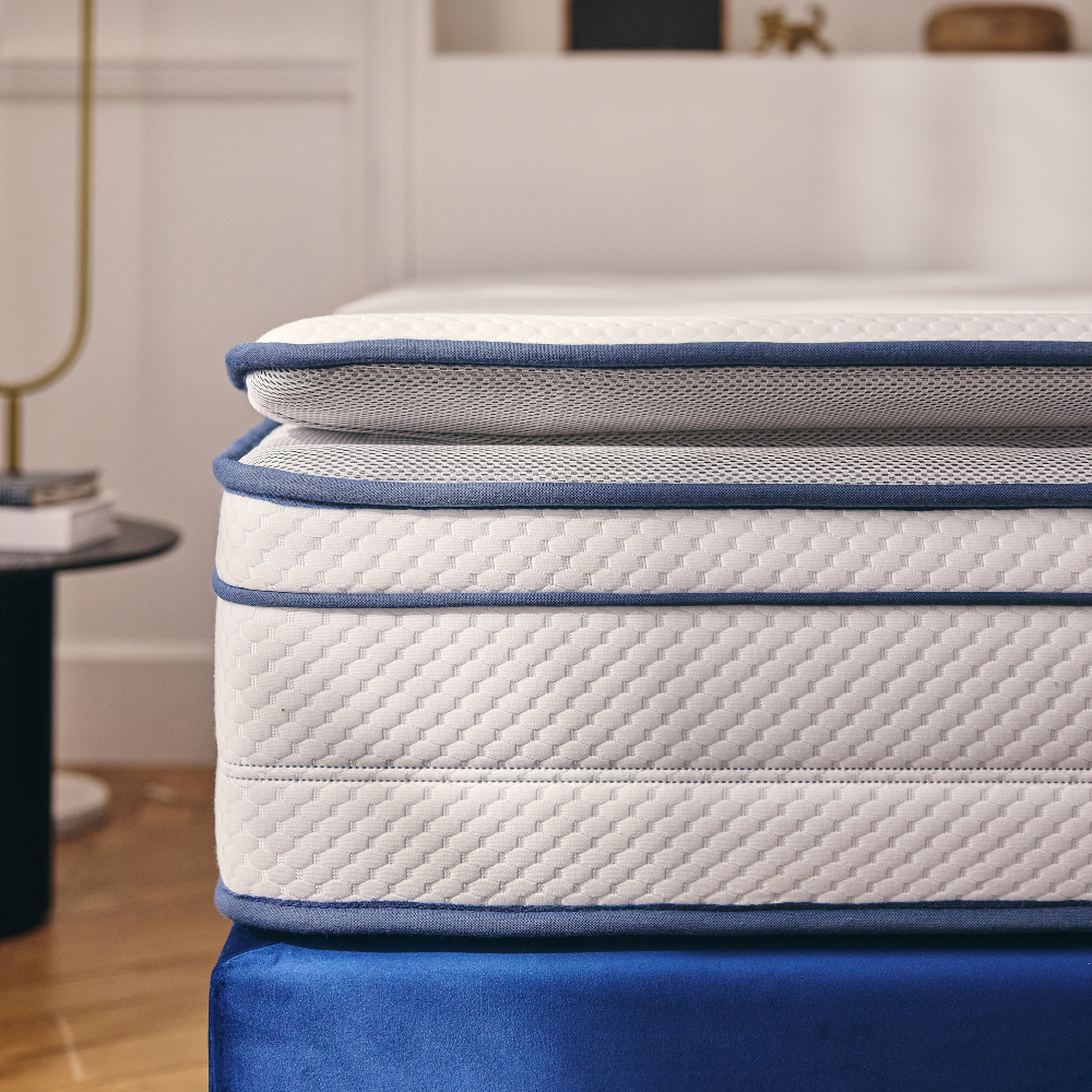 Matelas ressorts ensachés et mousse mémoire de forme HD avec surmatelas intégré - BED PLATINIUM PLUS 30 cm