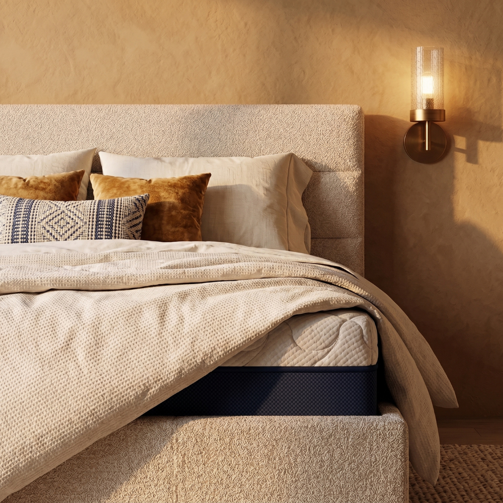 Lit coffre  NICE - Avec tête de lit, coffre intégré