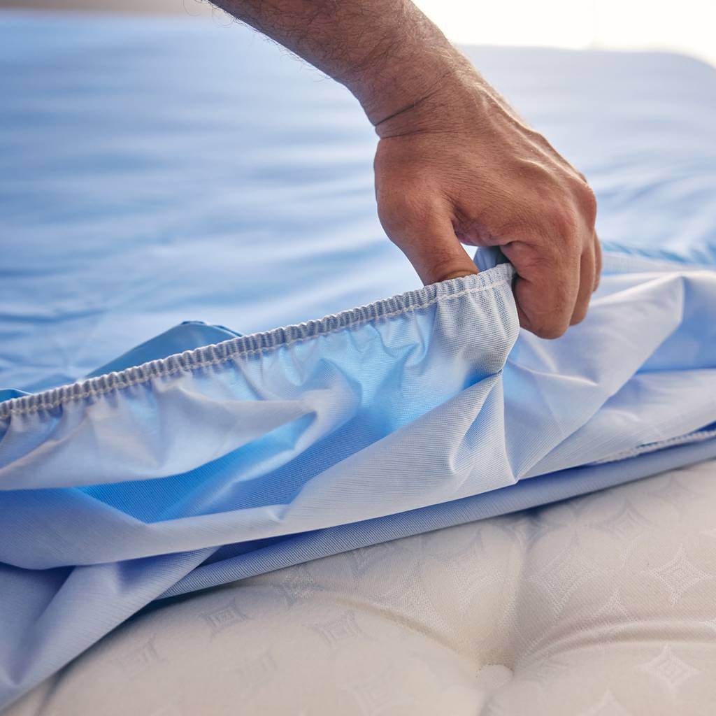 Protège matelas sanitaire imperméable - Bleu ciel - SANITAIRE