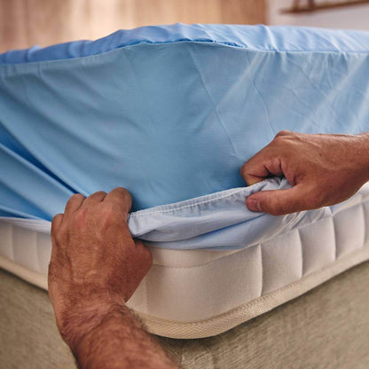 Protège matelas sanitaire imperméable - Bleu ciel - SANITAIRE
