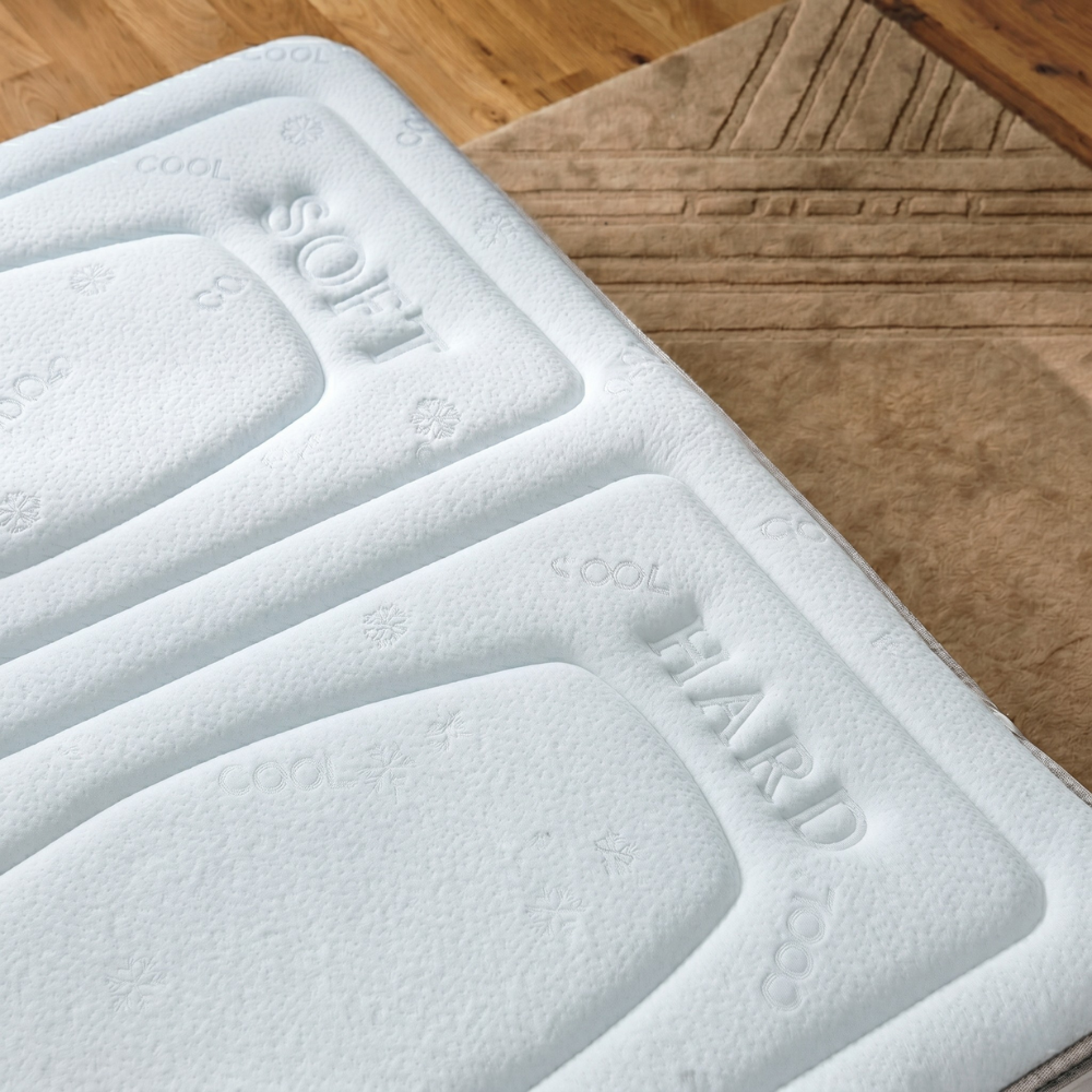 Matelas double mousse haute densité Double sensation avec dureté 50/50 - REASONS BI FRESH 25 cm