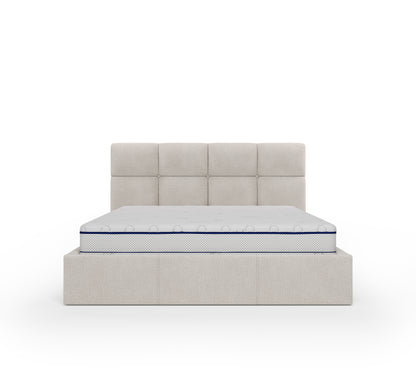 Lit coffre ARIES - Avec tête de lit, coffre intégré