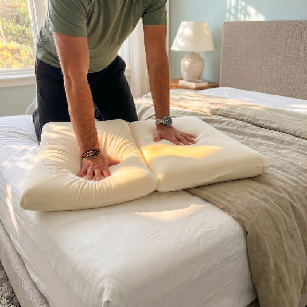 L'Oreiller 100% mémoire de forme coton bio SANITIZED par BED REPUBLIC - Confort équilibré ou ferme
