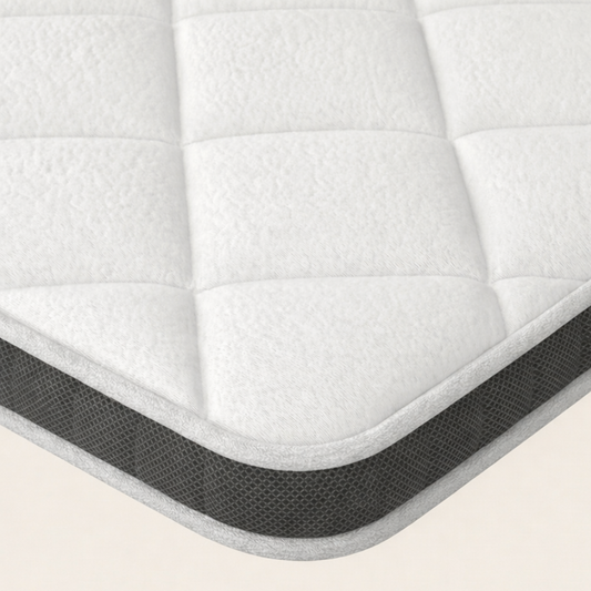 Surmatelas mousse mémoire de forme haute densité - VITA TOP GRIS FONCÉ- Topper 5 cm