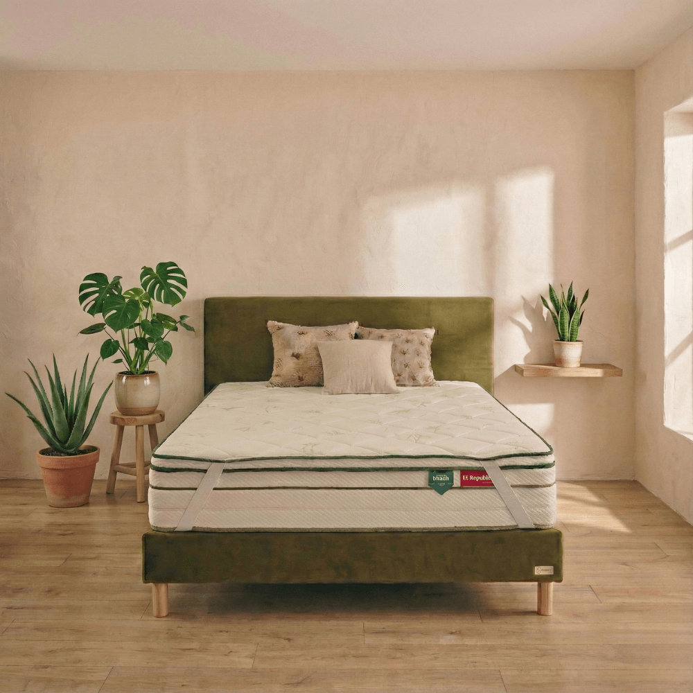 Surmatelas 2 en 1 avec tissu à base de fibres d'Aloe Vera - VITA TOP ALOE VERA - TOPPER 5 cm