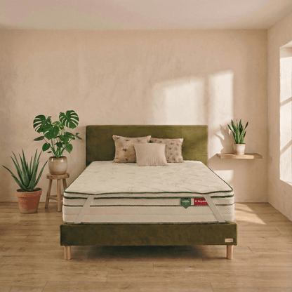 Surmatelas 2 en 1 avec tissu à base de fibres d'Aloe Vera - VITA TOP ALOE VERA - TOPPER 5 cm