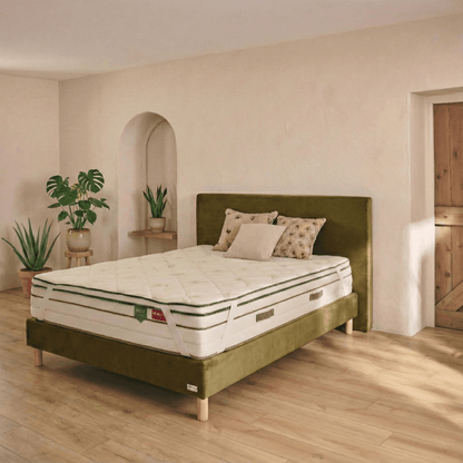 Surmatelas 2 en 1 avec tissu à base de fibres d'Aloe Vera - VITA TOP ALOE VERA - TOPPER 5 cm