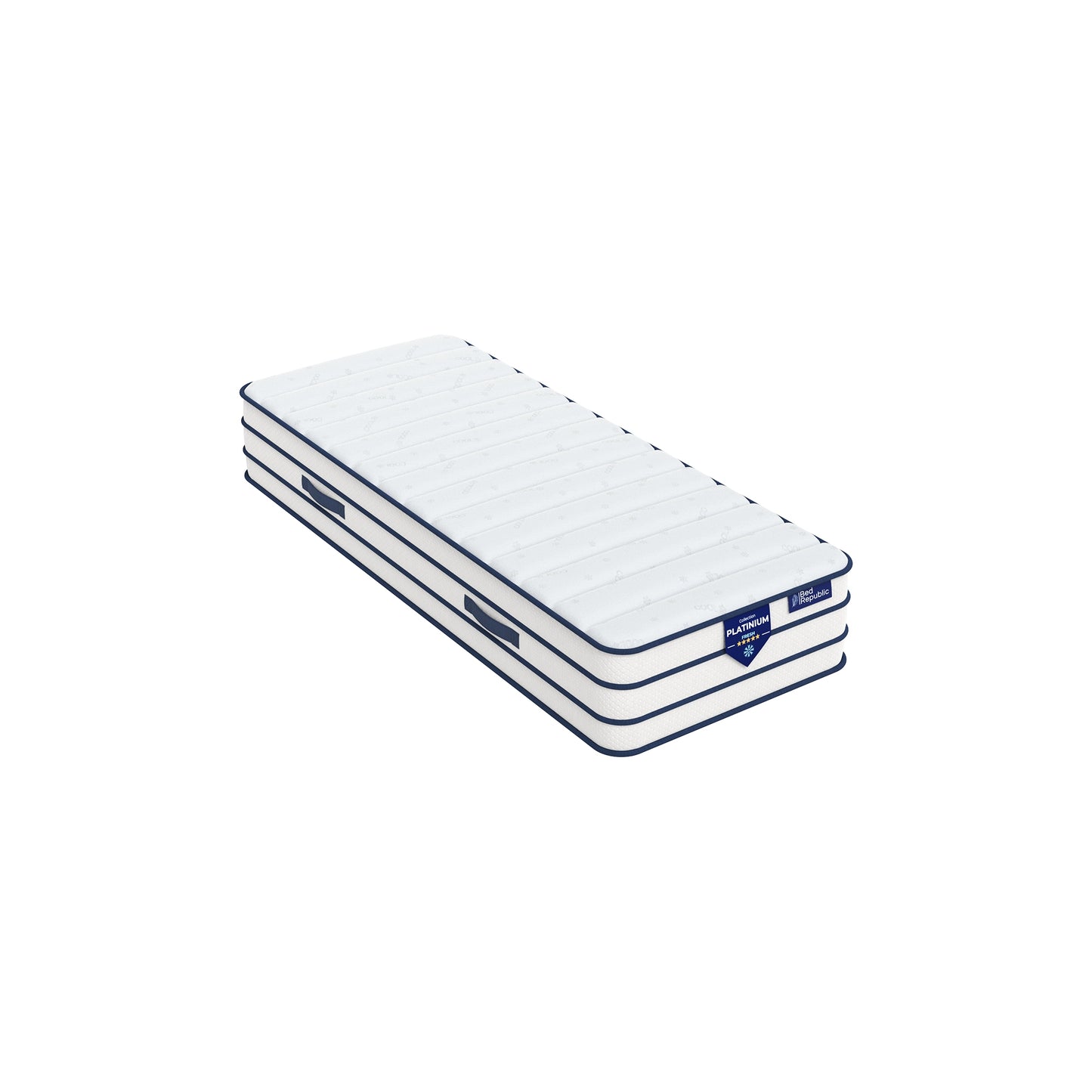 Matelas ressorts ensachés et deux faces : mousse mémoire de forme + Face été Mousse FRESH - BED PLATINIUM FRESH 29 cm