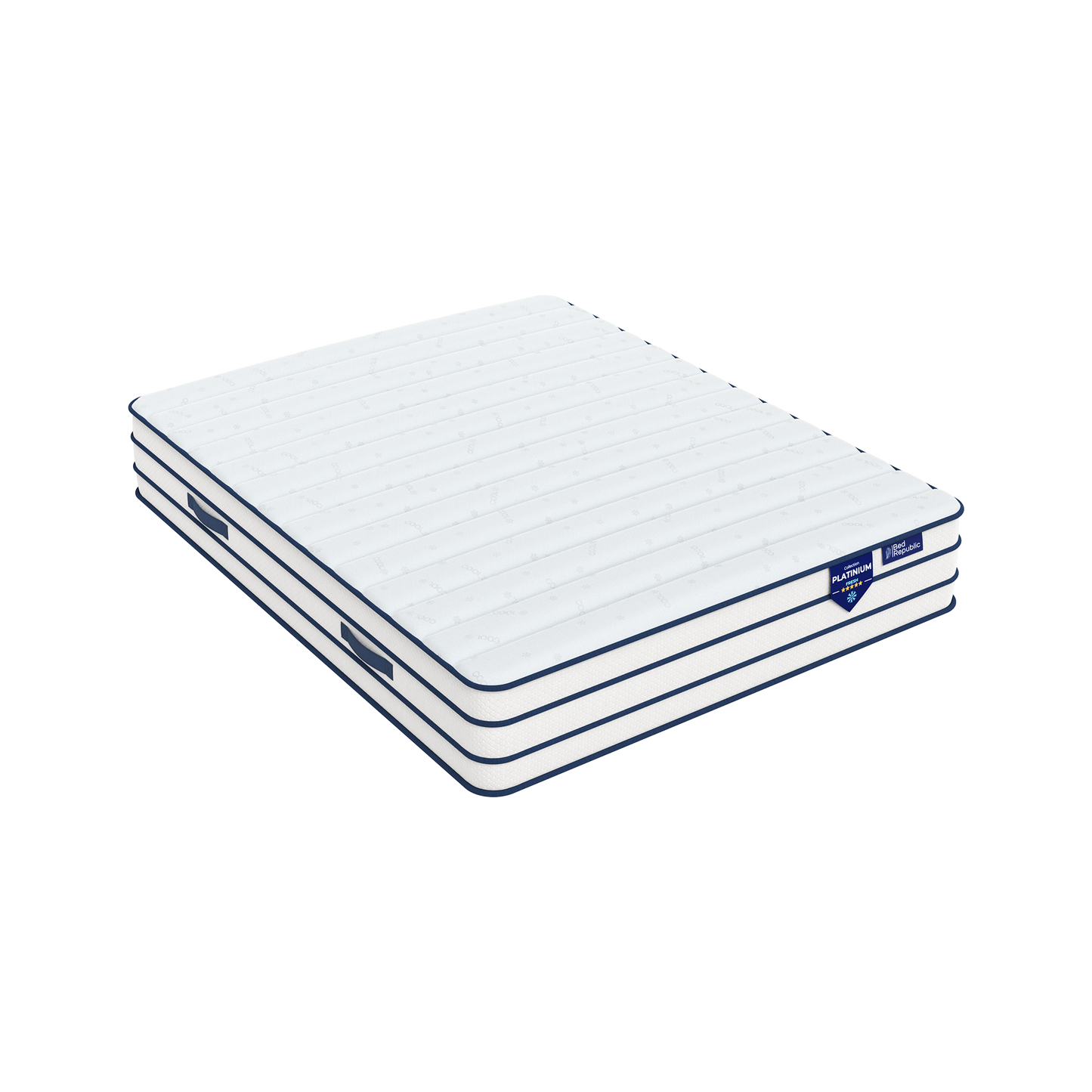 Matelas ressorts ensachés et deux faces : mousse mémoire de forme + Face été Mousse FRESH - BED PLATINIUM FRESH 29 cm