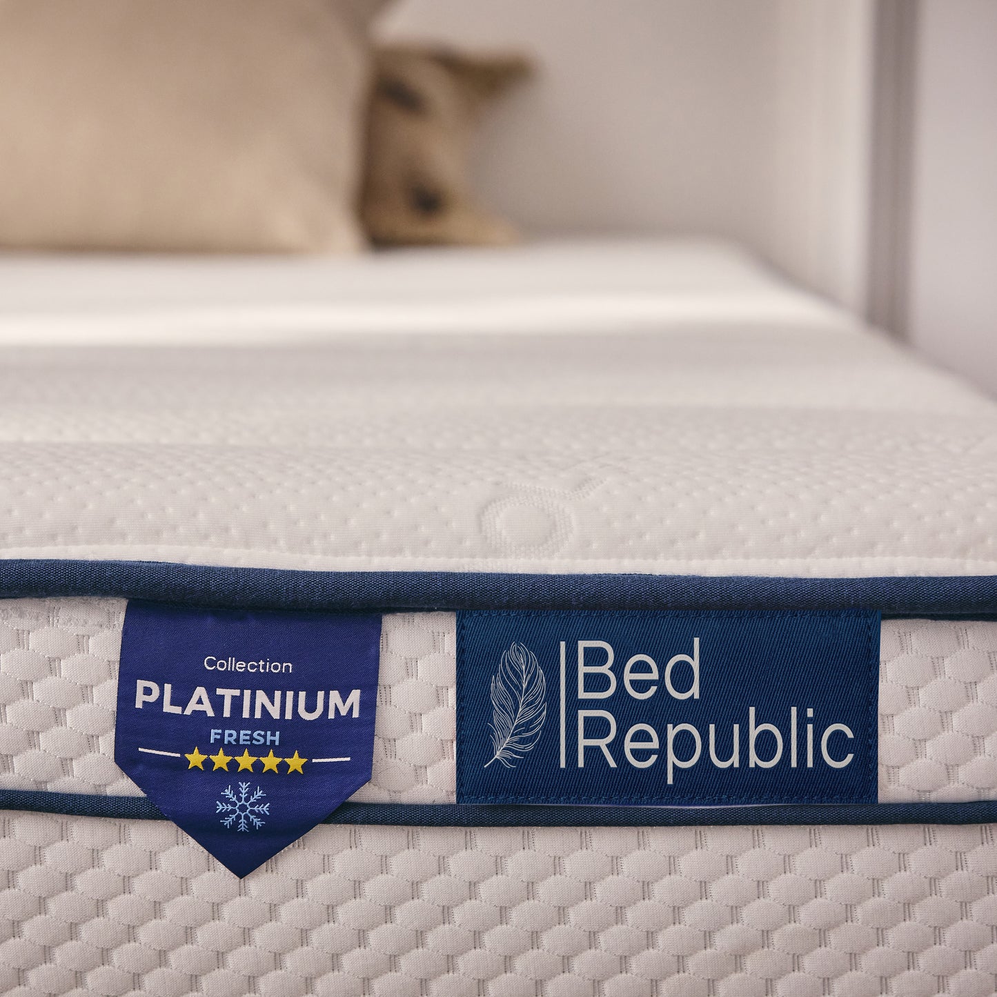 Matelas ressorts ensachés et deux faces : mousse mémoire de forme + Face été Mousse FRESH - BED PLATINIUM FRESH 29 cm