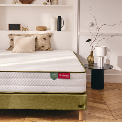 Matelas à ressorts ensachés avec mousse à mémoire de forme HD- HGREEN 25 cm