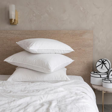 Oreiller hybride premium duvet naturel et nanofibres - Enveloppe 100% coton percale